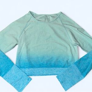 Victoria's Secret PINK Croptop Sport Green and Blue Ombre Top